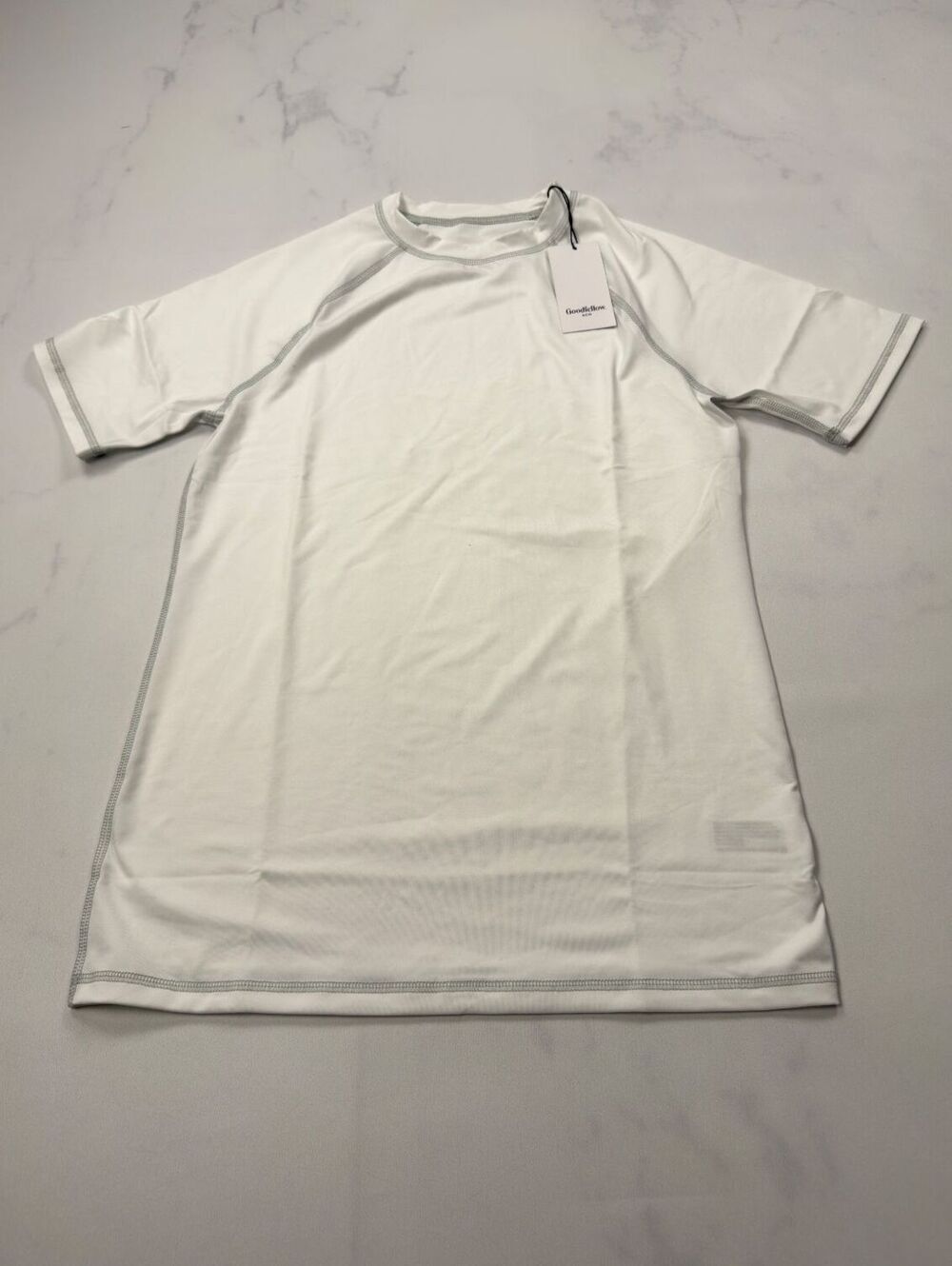Goodfellow & Co Shirt White Short Sleeve Rashguard - Mens S NWT